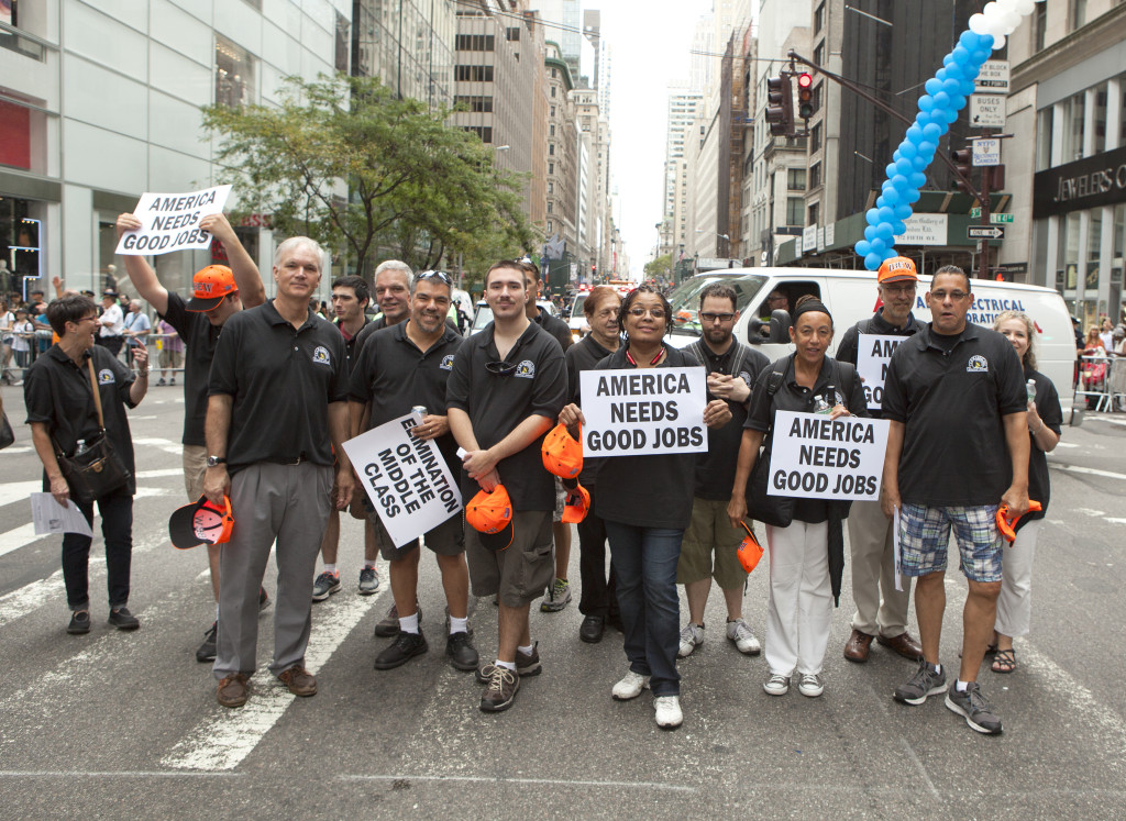 September 12, 2015 Labor Day parade Marchers for lu. 1212
